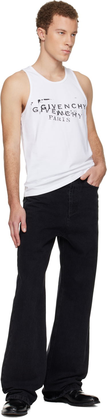 Потник Givenchy Distressed Stamp Print Tank Top Бяло | BM71NH3YSA100, 3