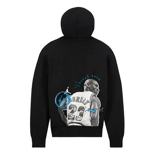 Суитчър Jordan Travis Scott x Fragment Hoodie Jordan Print Черно | DJ0616-010