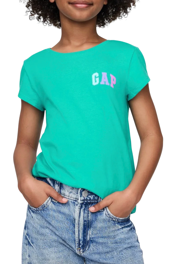 Тениска GAP Logo T-shirt Тюркоазено | 781862-04, 0