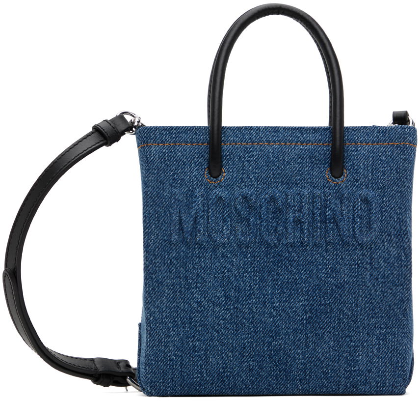 Облекло Moschino Blue Embossed Denim Bag Тъмно синьо | 7360 2427 8218, 0