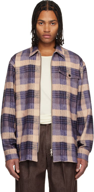 Риза Dries Van Noten Dries Van Noten Wool Plaid Zip-Up Shirt Многоцветен | 252-020786-2226, 0
