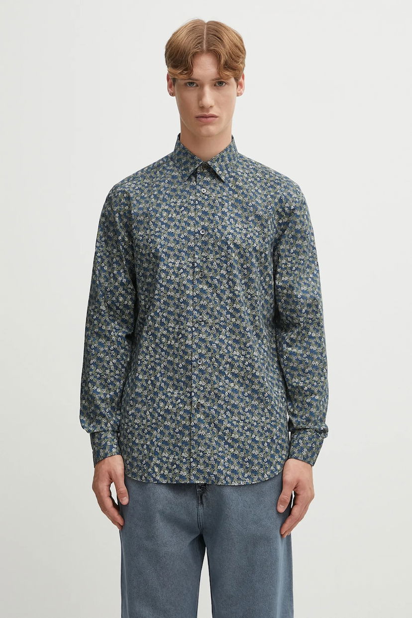 Риза Paul Smith Paul Smith Regular Fit Floral Print Shirt Синьо | M1R.800P.T02750