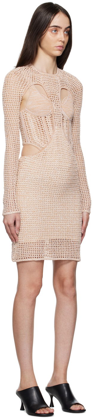 Pокля Dion Lee Dion Lee Stirrup Knit Mini Dress Бежово | A7644F22, 1