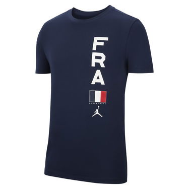 Тениска Nike France Jordan Dri-FIT Team Basketball T-Shirt Тъмно синьо | CT8791-419, 0