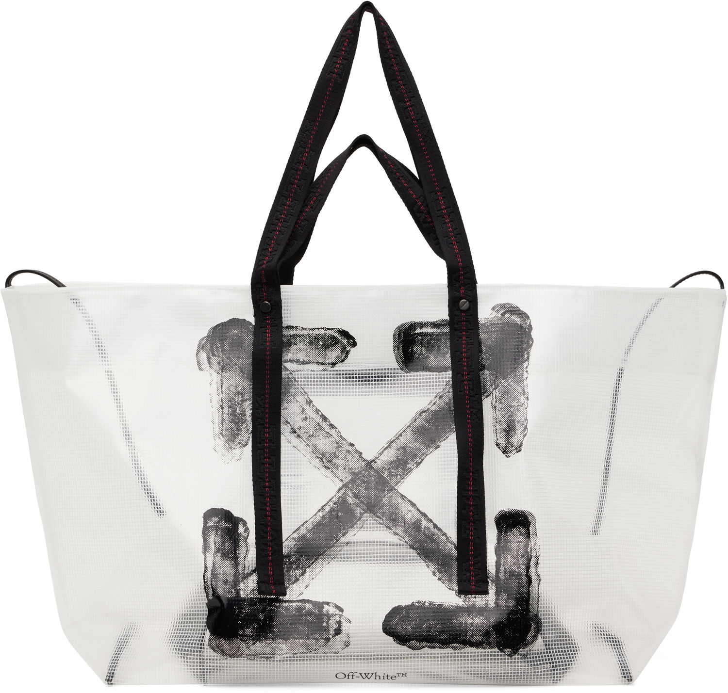 Голяма пазарска чанта Off-White Off-White Ripstop Day Off Tote Bag Бяло | OMNA20KS25FAB0017910, 0