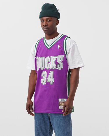 Фланелка Mitchell & Ness NBA Swingman Jersey Milwaukee Bucks 2001-02 Ray Allen #34 Лилаво | SMJY1151-MBU01RALPURP, 2