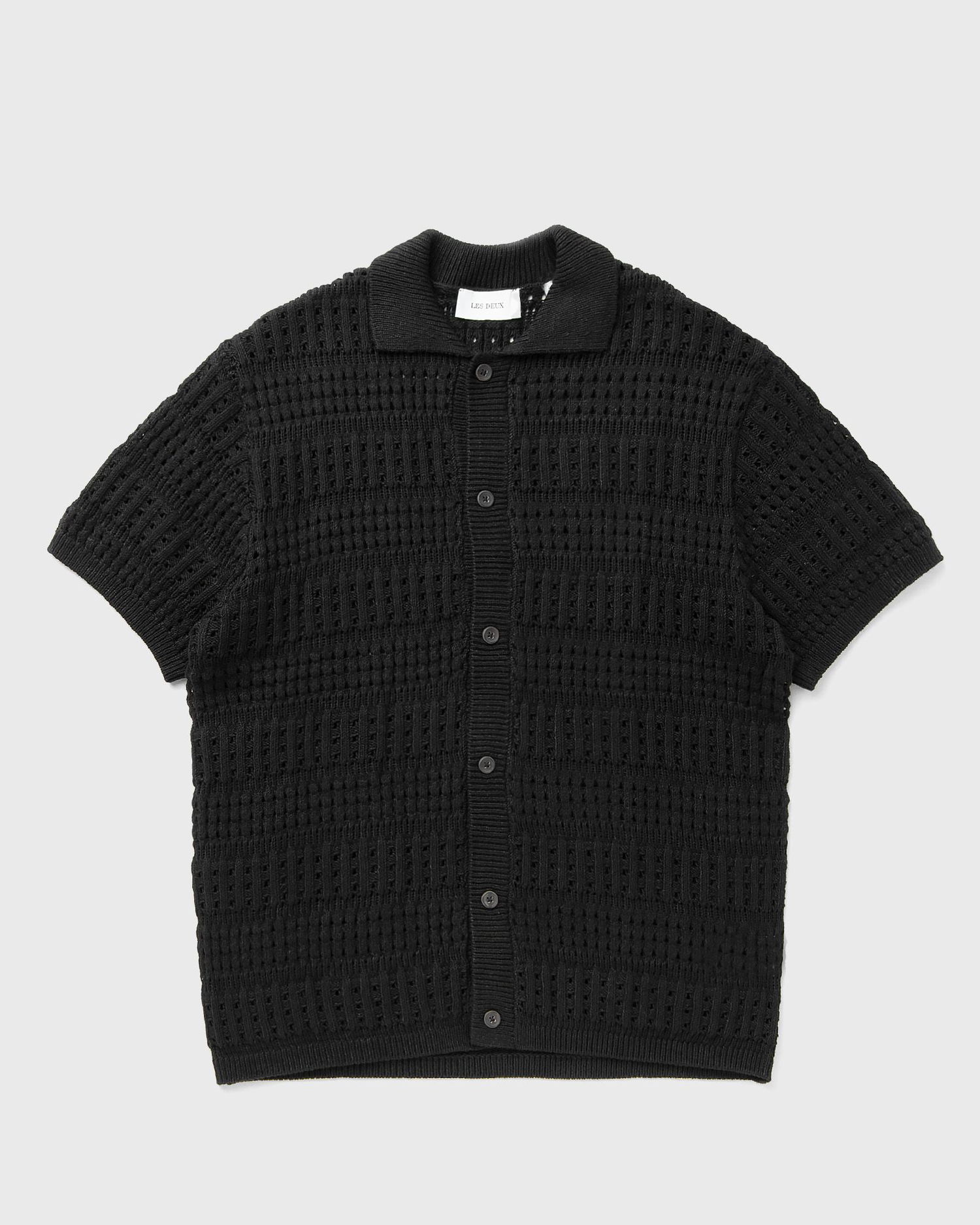 Поло тениска Les Deux Elvin Knitted Short Sleeve Polo Shirt Черно | 1000040-100, 0