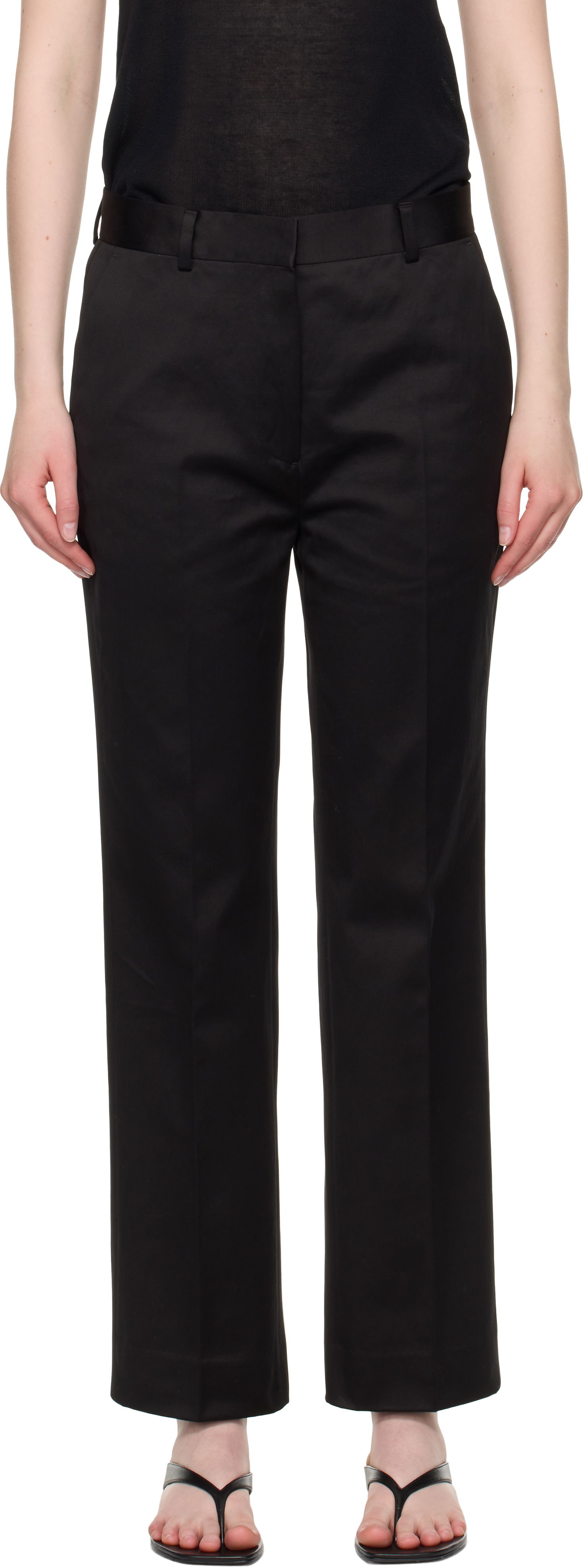 Панталони TOTEME TOTEME Tailored Chino Trousers Черно | 253-WRB0283-FB0498, 0