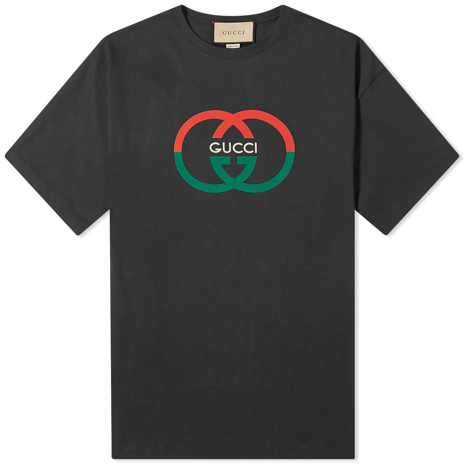 Тениска Gucci Interlocking Logo T-Shirt Черно | 771758-XJF68-1152, 0