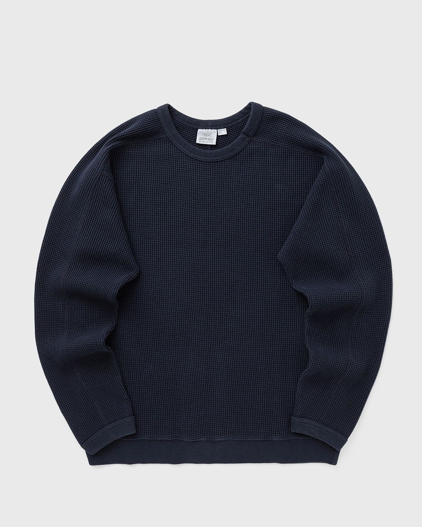 Суитчър GRAMICCI Waffle Knit Crewneck Sweatshirt Тъмно синьо | G5FU-J041-TWILIGHT
