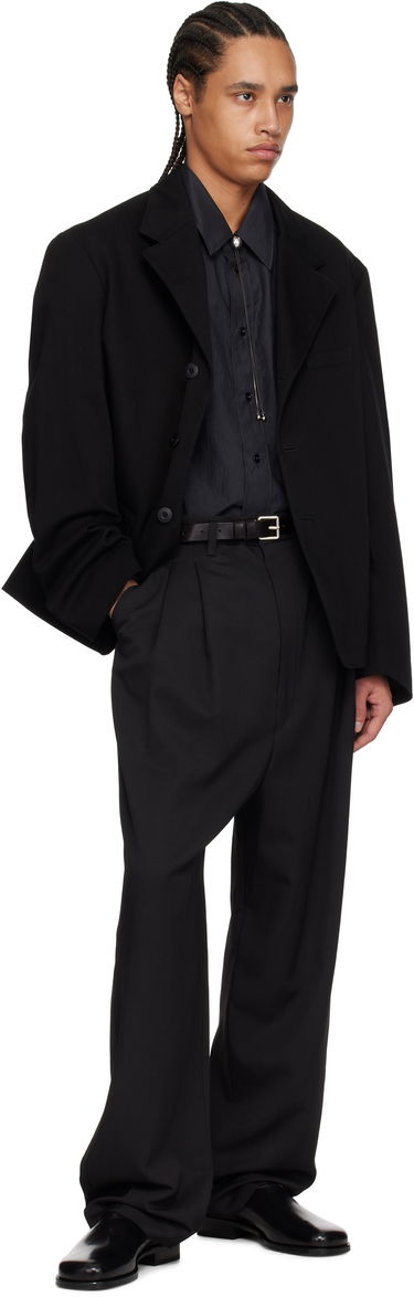 Панталони LEMAIRE Lemaire Drawstring Pleated Trousers Черно | PA1168 LF1362, 3