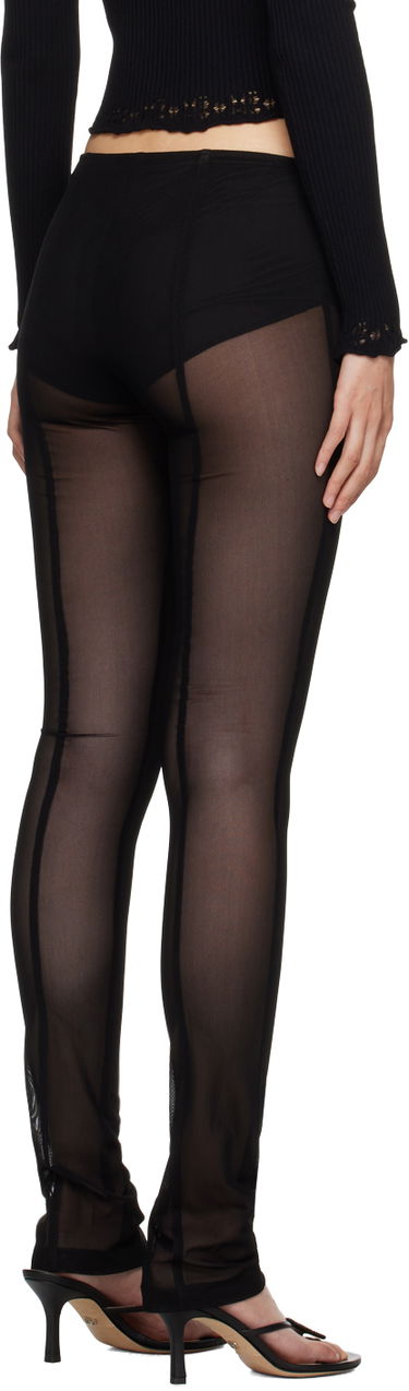 Клинове Blumarine Blumarine Sheer Panel Leggings Черно | A344P013A, 2