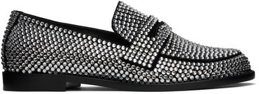 Аксесоари Amina Muaddi Amina Muaddi Tilda Crystal Loafers Черно | TILDA CRYSTAL LOAFER SUEDE, 0