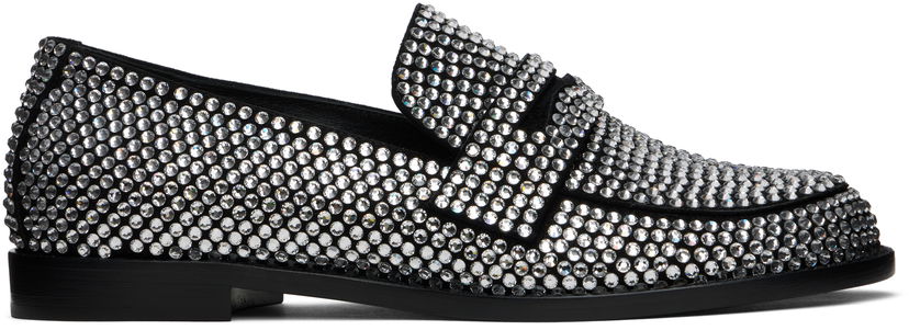 Аксесоари Amina Muaddi Amina Muaddi Tilda Crystal Loafers Черно | TILDA CRYSTAL LOAFER SUEDE