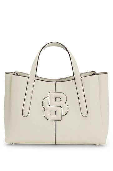 Дамска чанта BOSS Double B Monogram Tote Bag Бяло | 50541465, 0