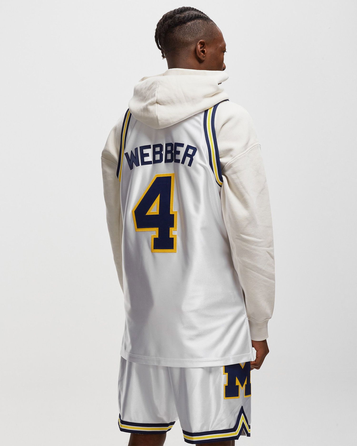Фланелка Mitchell & Ness NCAA AUTHENTIC JERSEY MICHIGAN 1991-92 CHRIS WEBBER #4 Бяло | AJY55329-UMI91CWEWHIT, 1