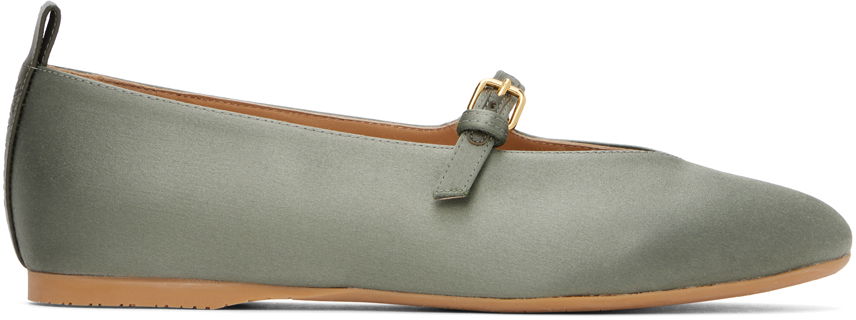 Облекло JW Anderson JW Anderson Satin Ballerina Flats Зелено | ANW43033B 20113, 0