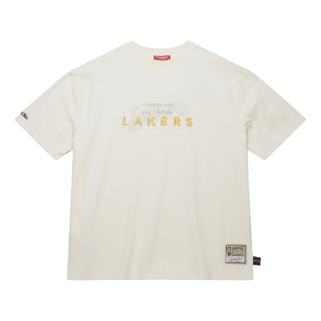 Тениска Mitchell & Ness Mitchell & Ness Lakers NBA Lifestyle T-Shirt Бяло | SS10162-LALCREA, 0