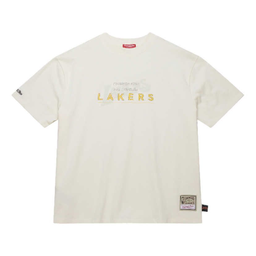 Тениска Mitchell & Ness Mitchell & Ness Lakers NBA Lifestyle T-Shirt Бяло | SS10162-LALCREA