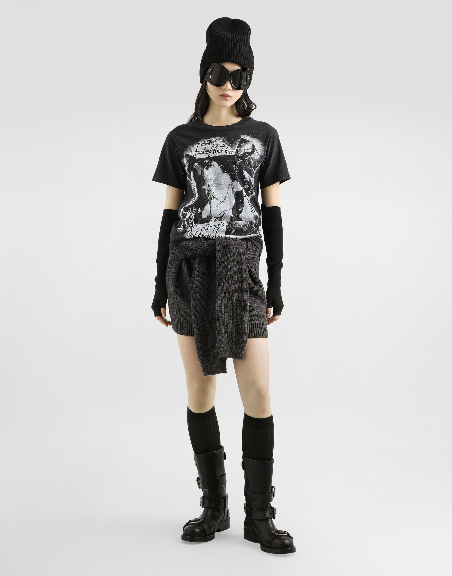 Тениска Dolce & Gabbana Dolce & Gabbana Printed Jersey T-Shirt Черно | F8V90TGDDH4S9000, 1