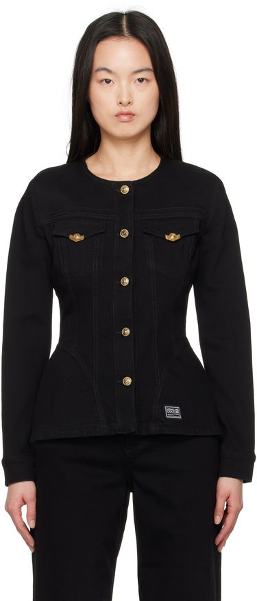 Яке Versace Versace Jeans Couture Fitted Denim Jacket Черно | E78HAS457_EDW040L54, 0