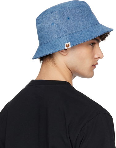 Тениска BAPE Embroidered Logo Denim Bucket Hat Черно | 001HTK221001F, 2