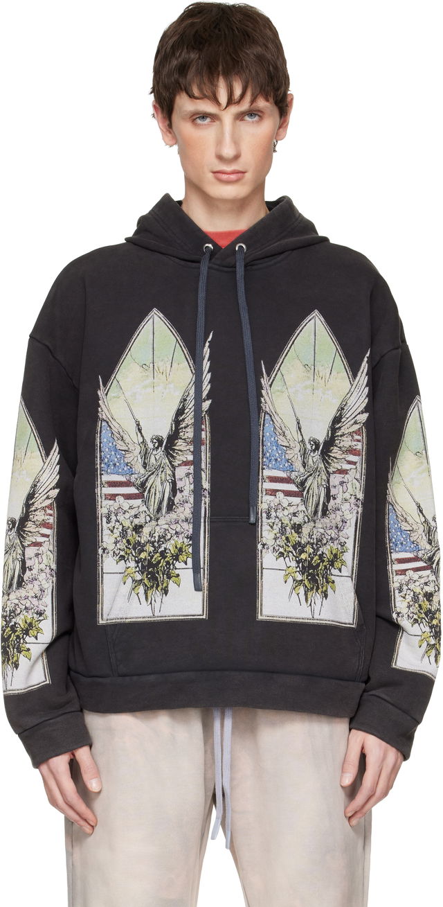 Demo Stained-Glass Angel Print Hoodie