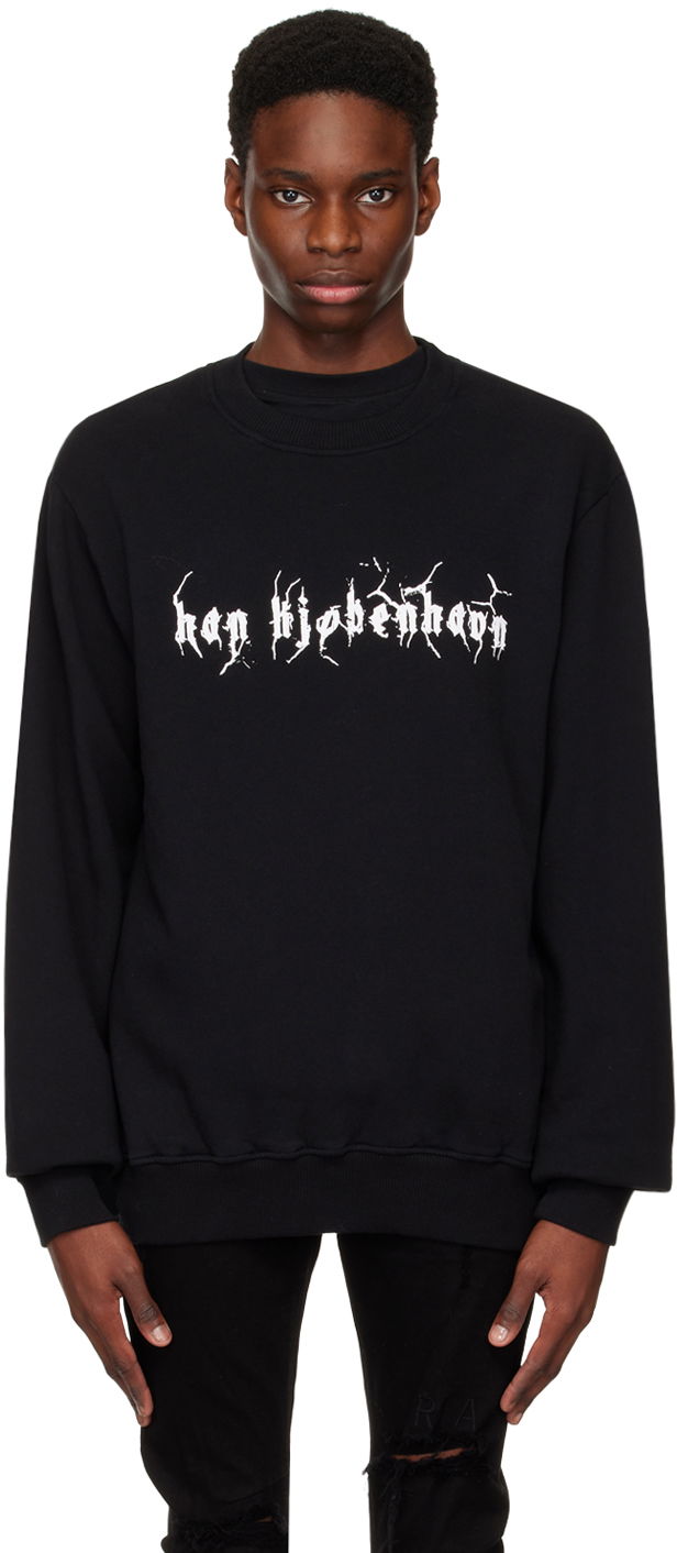 Суитчър Han Kjøbenhavn Artwork Graphic Sweatshirt Черно | M-132601