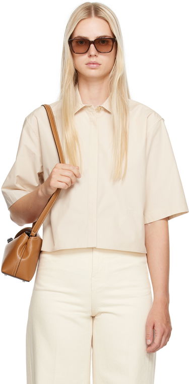 Риза TOTEME Cropped Shirt Кафяво | 243-WRT0337-FB0217, 0