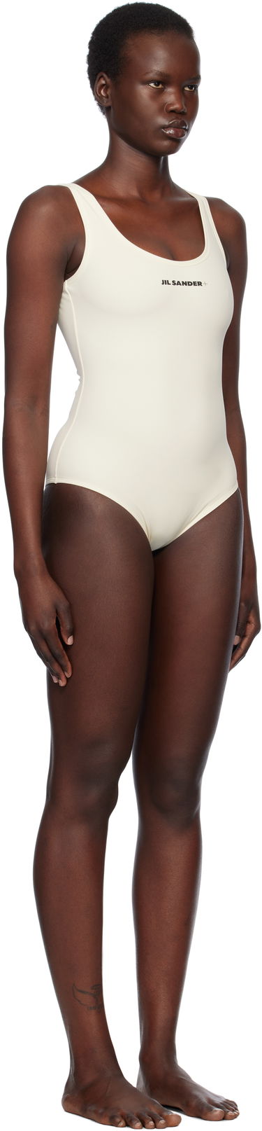Бански Jil Sander Scoop Neck Swimsuit Бяло | J40SD0104_J20011, 1