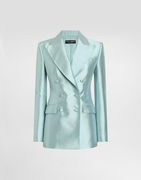 Dolce & Gabbana Women's Double-Breasted Shantung Silk Blazer