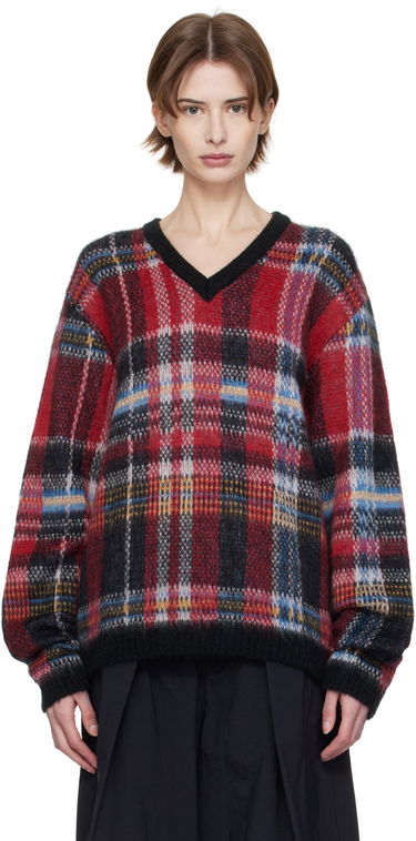 Пуловер YMC YMC Vertigo Tartan V-Neck Sweater Многоцветен | P8XMF, 0