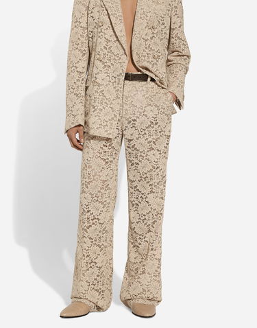 Панталони Dolce & Gabbana Dolce & Gabbana Cordonetto Lace Pants Бежово | GP07CTHLMGEM9478, 3