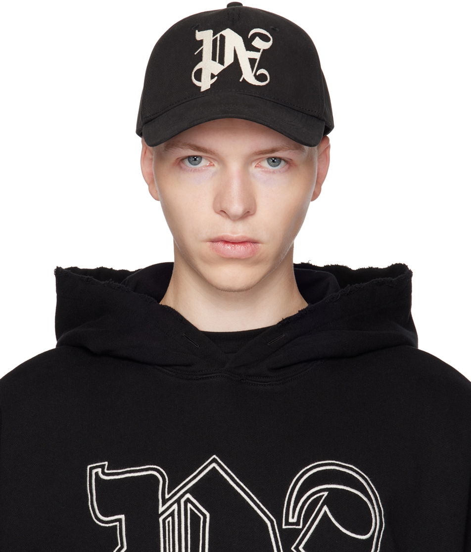 Шапка с козирка Palm Angels Monogram Cap Черно | PMLB094E23FAB0101003, 0