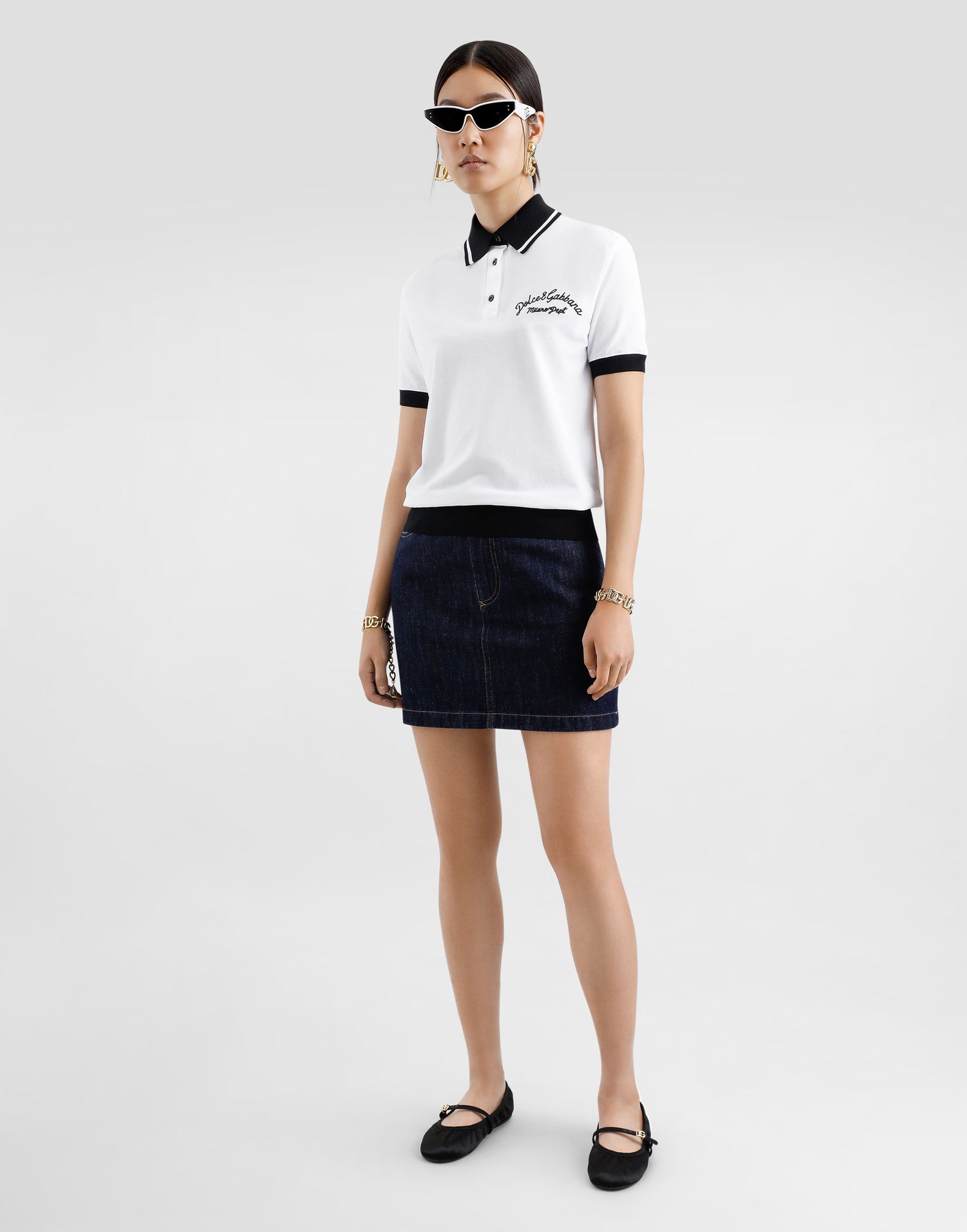 Тениска Dolce & Gabbana Dolce & Gabbana Oversize T-Shirt with DG Logo Embroidery Бяло | F8U10ZGDCYDW0800, 1