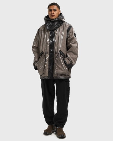 Парка Stone Island Short Hooded Parka with Grid Pattern and Contrast Panels Многоцветен | K2S154100079S0237.V0061, 1