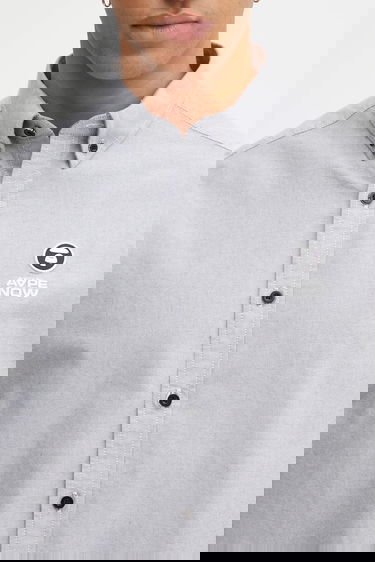 Риза AAPE by A Bathing Ape AAPE Now Relaxed Fit Button-Down Shirt Сиво | AAPSTM8540XXP, 3