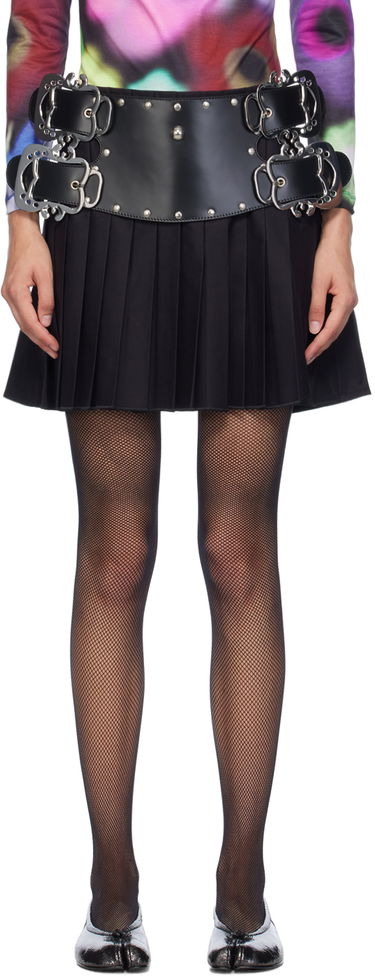Пола Chopova Lowena Buckle Decorated Pleated Miniskirt Черно | 3210, 0