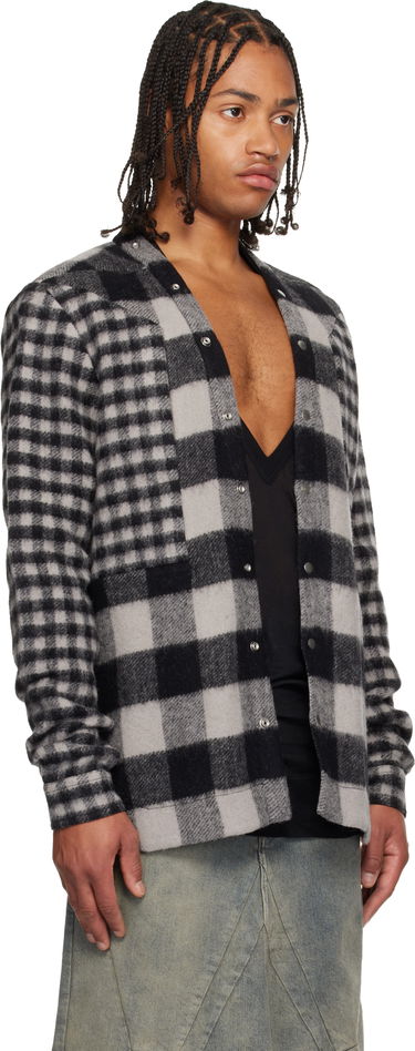 Риза Rick Owens Concordians Larry Fogpocket Plaid Flannel Overshirt with Snap Buttons Многоцветен | RU02E1757 WJPWMP, 1