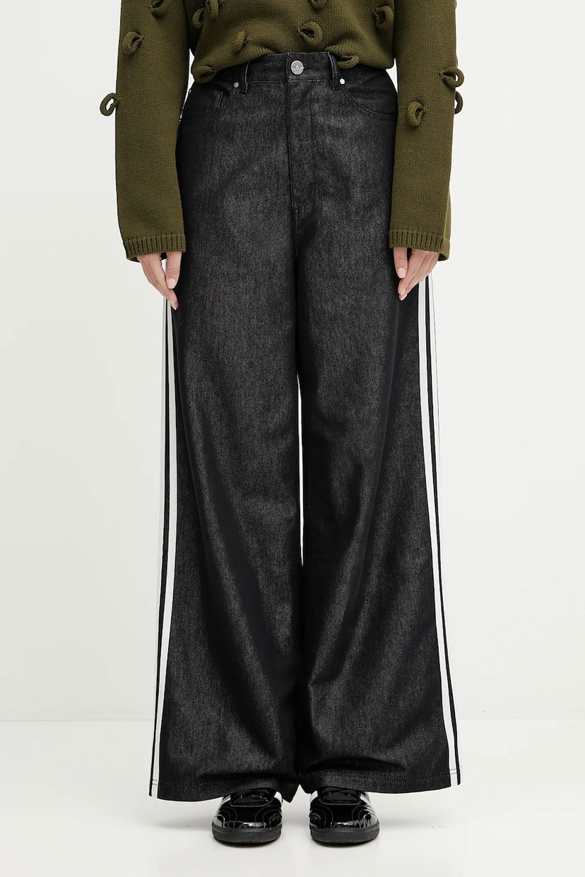Дънки adidas Originals adidas Originals Baggy Shine High-Waist Wide-Leg Jeans Черно | KE9799