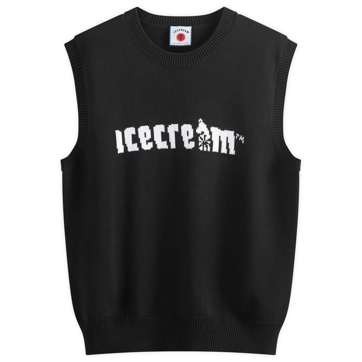 Пуловер BBC IceCream Straight Logo Knit Vest, Size Large Черно | IC24217-BK, 1