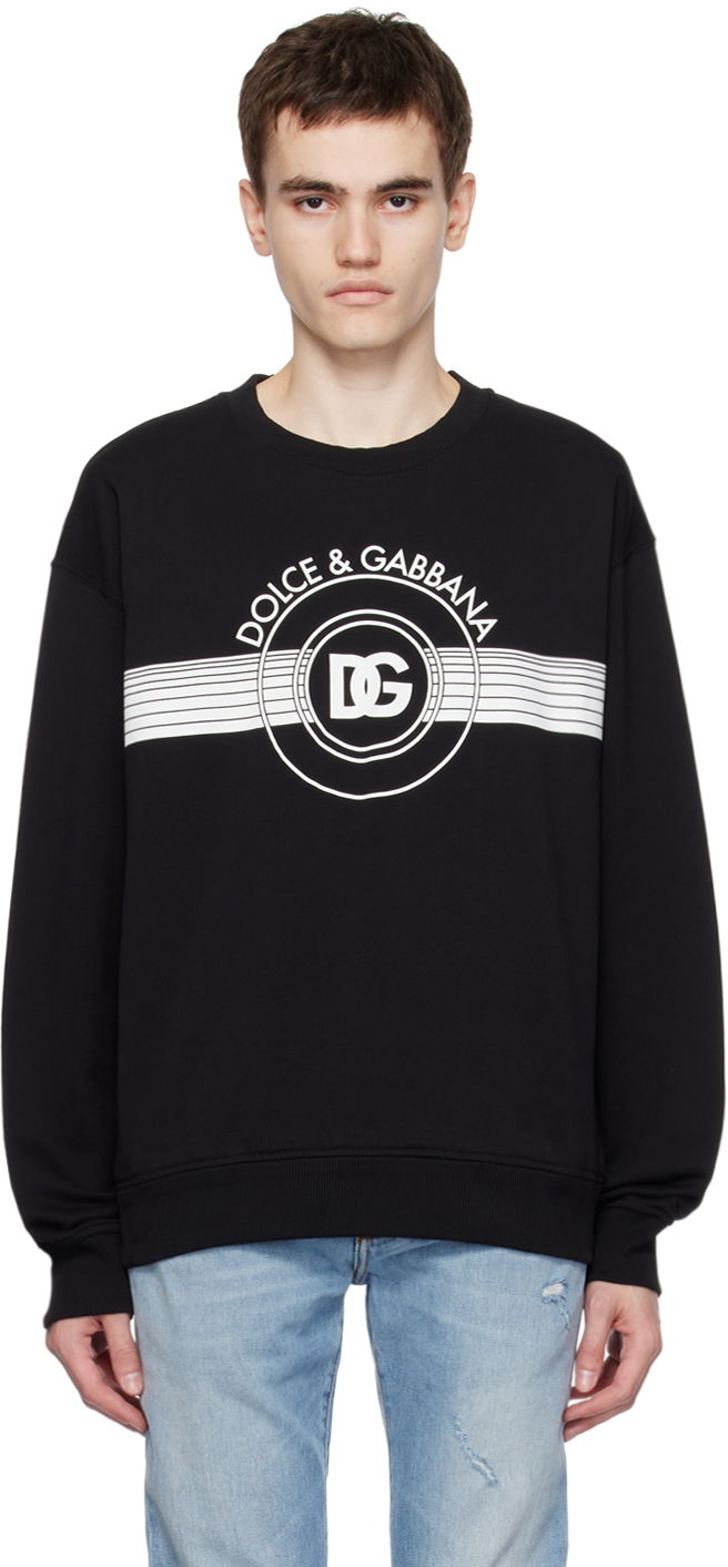 Суитчър Dolce & Gabbana Black Printed Sweatshirt Черно | G9AHSTG7J6C