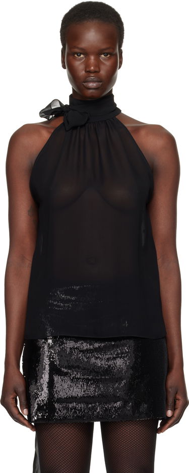 Потник Tom Ford Silk Georgette Sleeveless Blouse Черно | CA3291-FAX852, 0