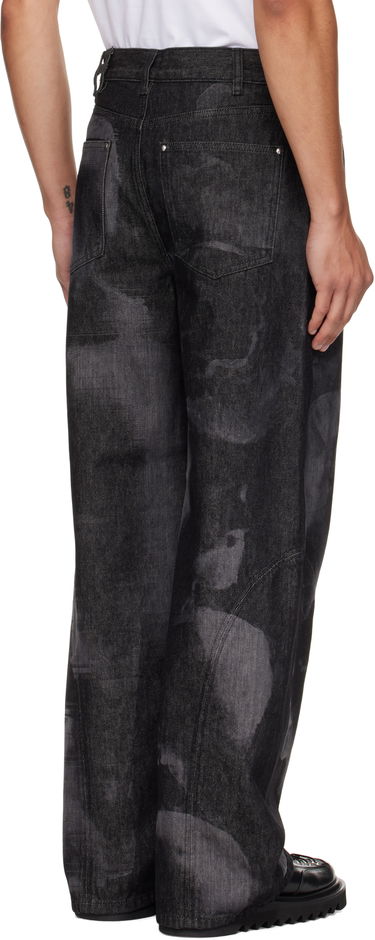 Дънки HELIOT EMIL HELIOT EMIL Basalt Wide-Leg Jeans Черно | AW25_M_10_189_BLK01_LSR, 2
