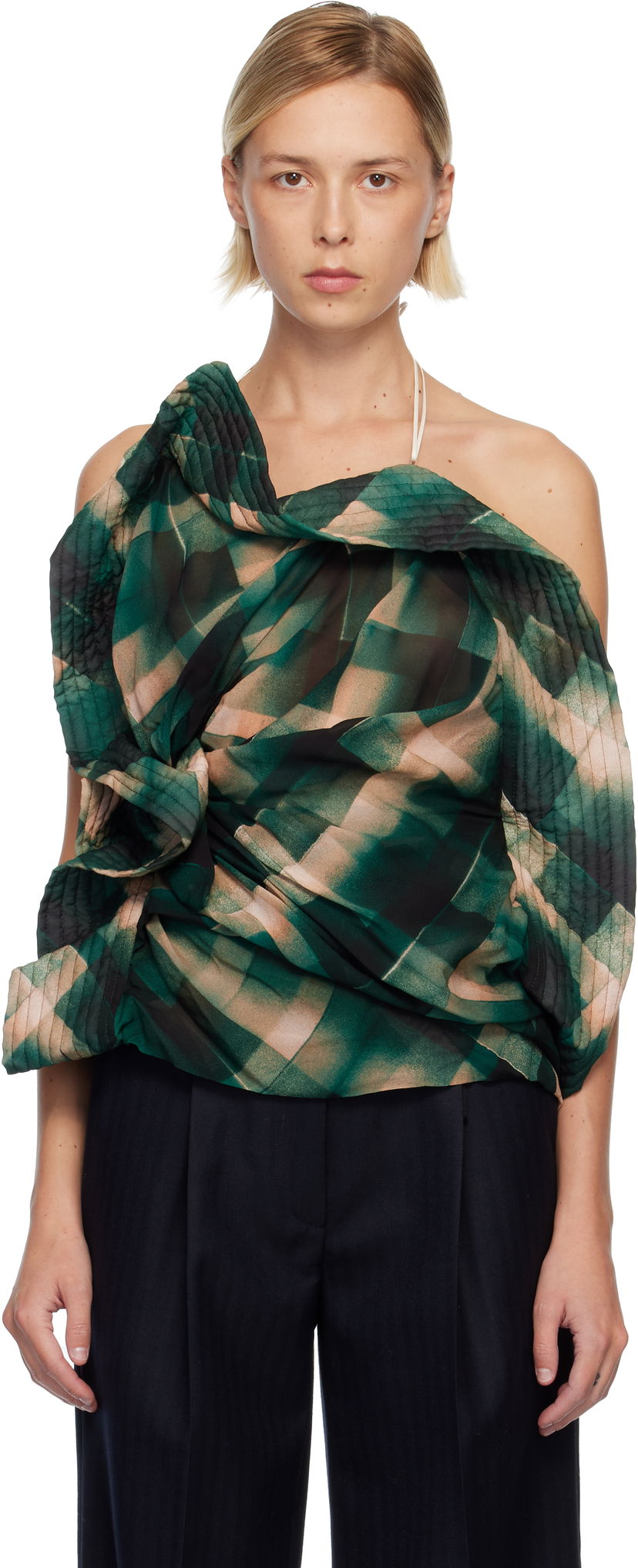 Риза Dries Van Noten Dries Van Noten Draped Viscose Blouse Многоцветен | 252-010798-2108