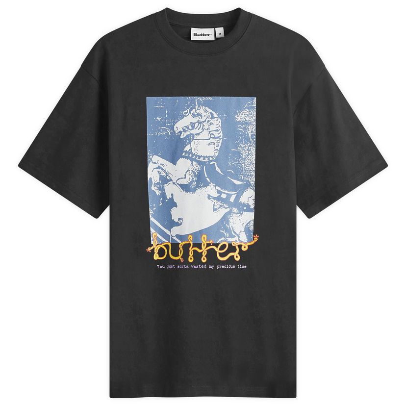 Тениска Butter Goods Goods Carousel T-Shirt Черно | BG243102-BLK