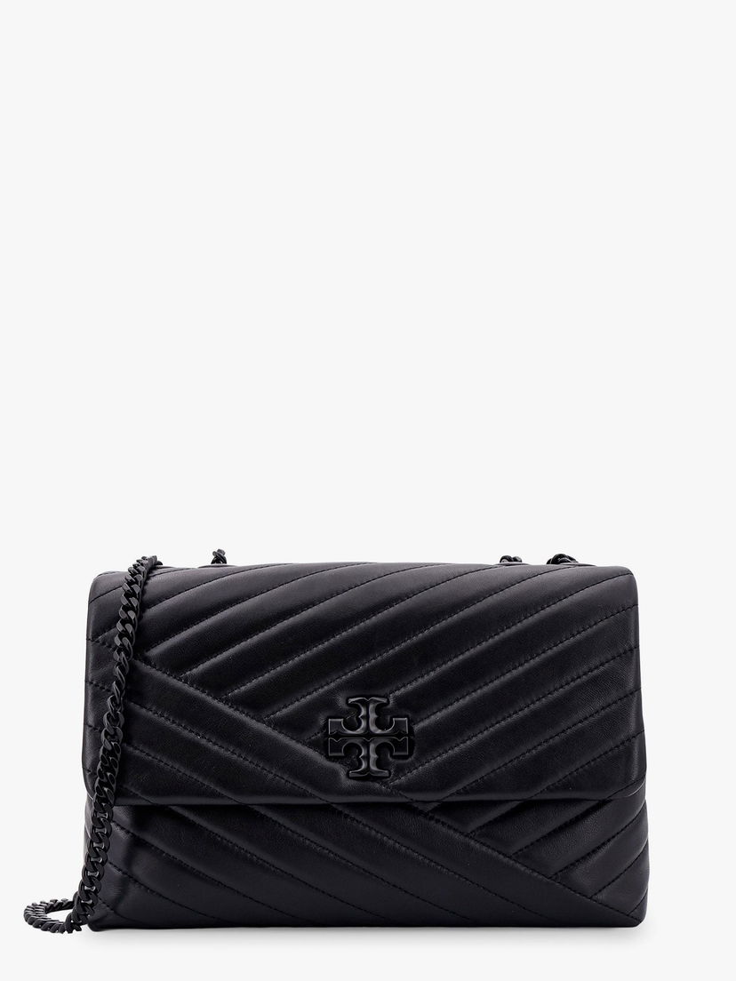 Дамска чанта Tory Burch Kira Chevron Quilted Leather Shoulder Bag Черно | 90857003