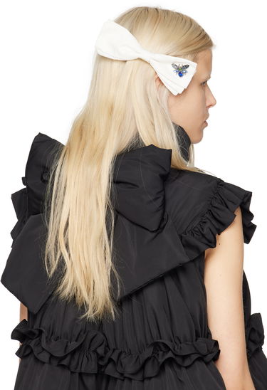 Значка Erdem Erdem Crystal Bee Hair Bow Бяло | PS24_R1H4_WECF, 2
