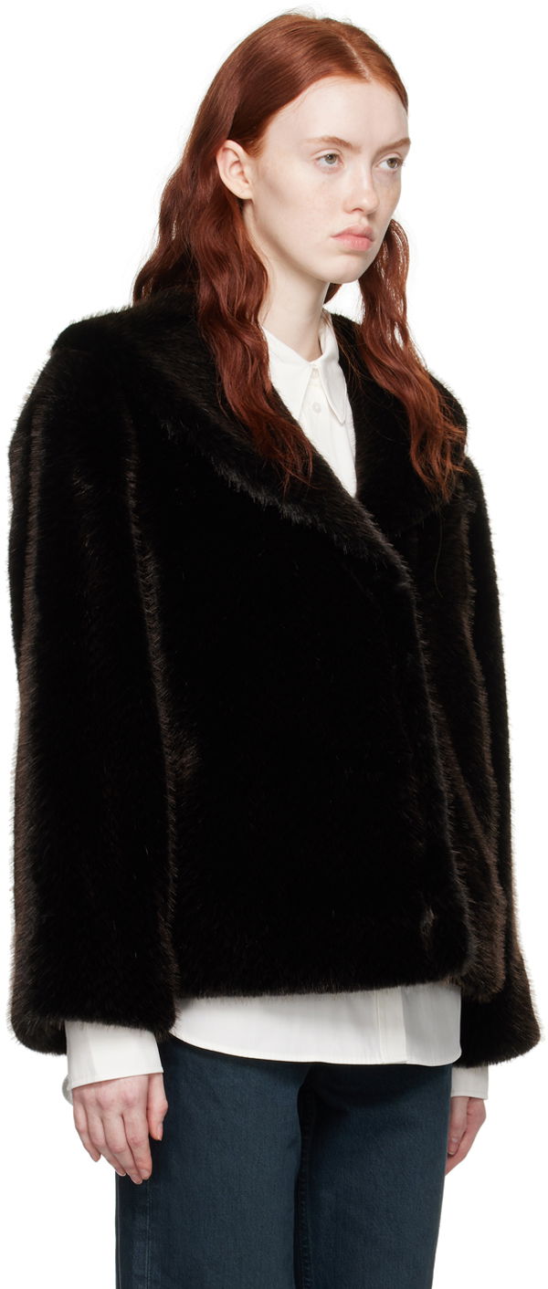 Яке Anine Bing Hilary Faux-Fur Jacket Черно | A-01-7167-077, 1