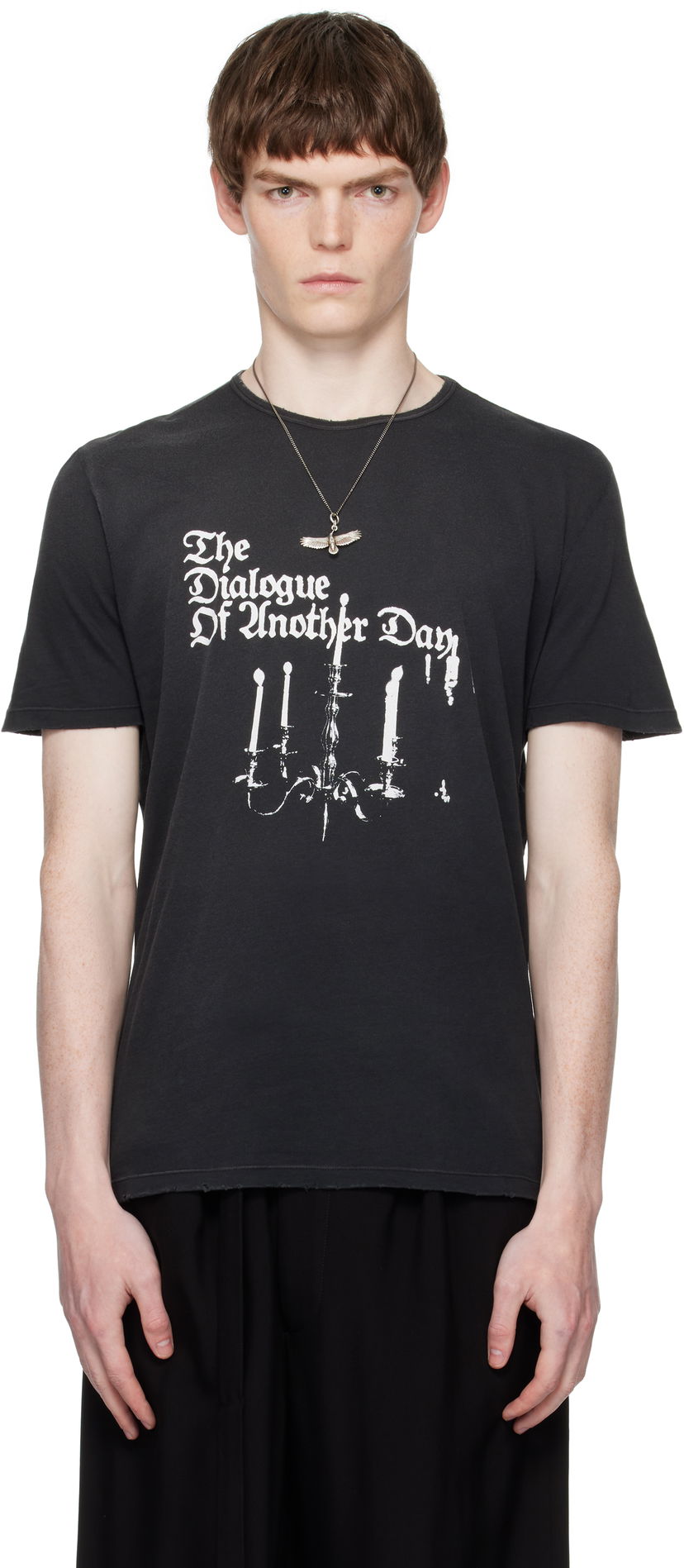 Тениска Ann Demeulemeester Ann Demeulemeester Standard Chandelier Print T-Shirt Черно | B0012877-FA637-098
